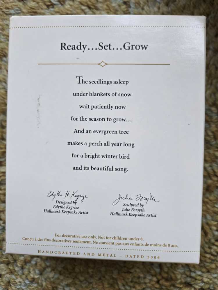 Ready...Set...Grow - Winter Park (Garden) ornament collectible [Barcode 015012914368] - Main Image 2