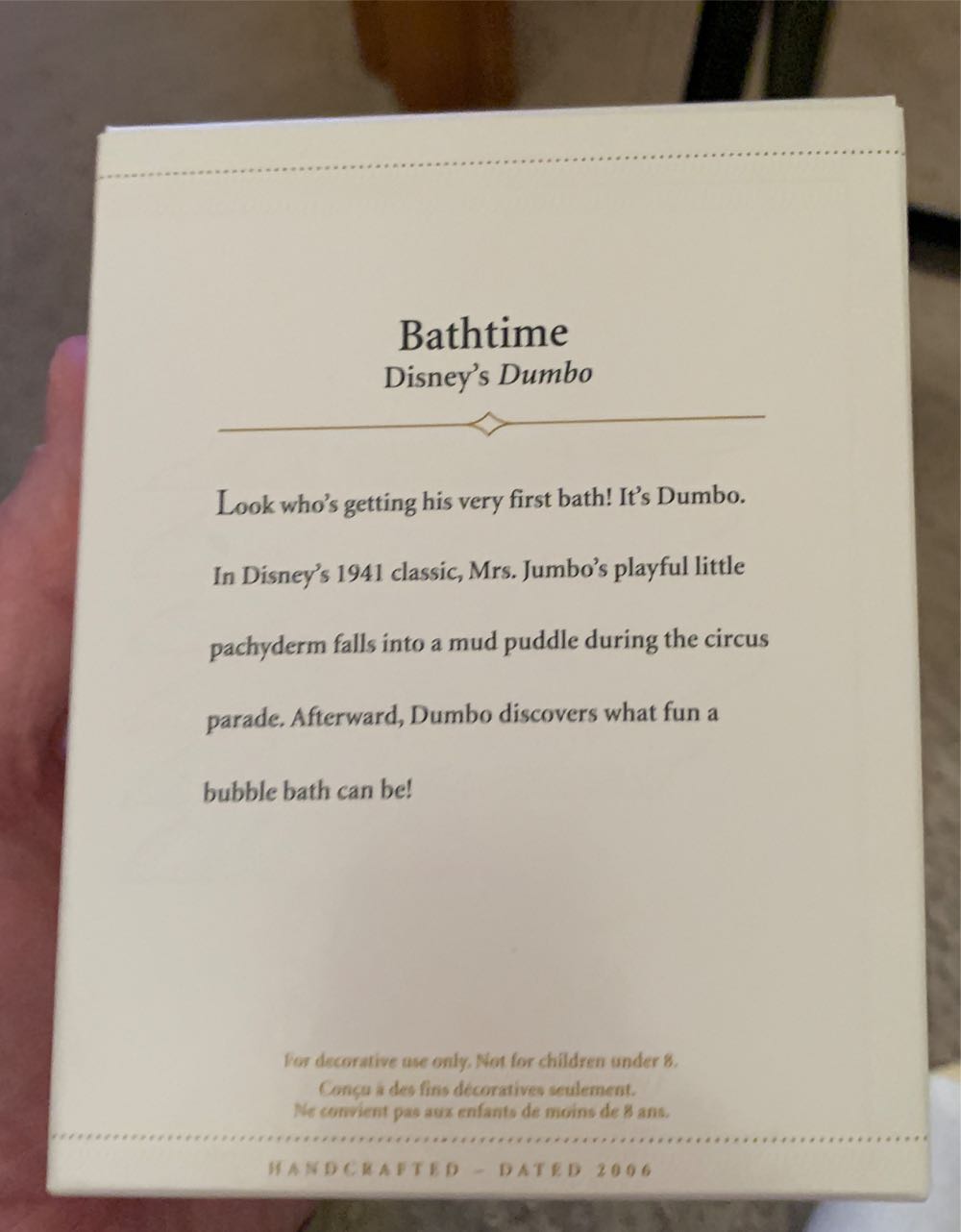 Bathtime - Dumbo (Disney) ornament collectible [Barcode 015012914559] - Main Image 2