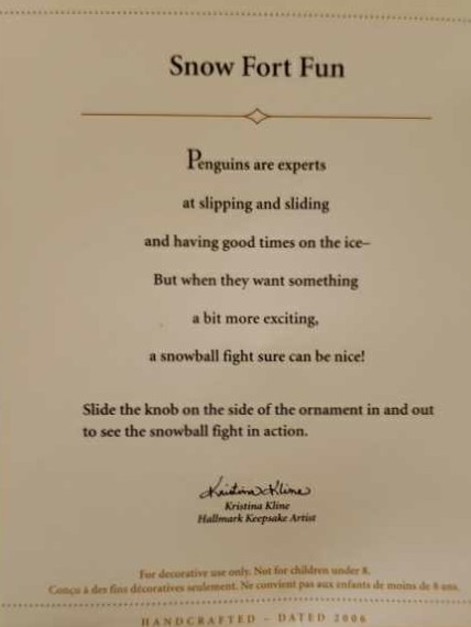 Snow Fort Fun - Unofficial Penguin Series (Animals) ornament collectible [Barcode 015012916560] - Main Image 2