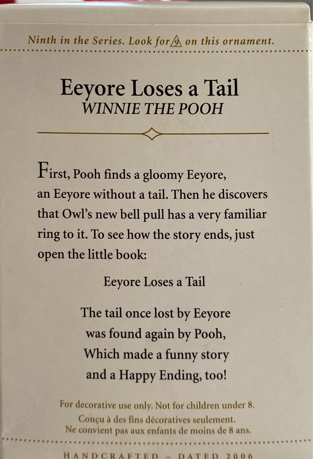 Eeyore Loses A Tail - Winnie The Pooh Books (Disney-Winnie The Pooh) ornament collectible [Barcode 015012917567] - Main Image 3