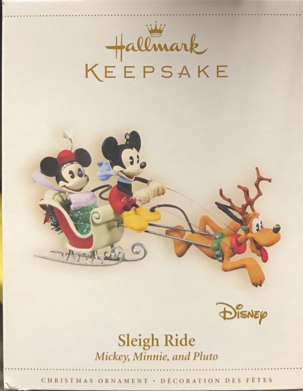 Disney Mickey, Minnie & Pluto Sleigh Ride - Disney Mickey and Friends (Mickey, Minnie And Pluto) ornament collectible [Barcode 015012919875] - Main Image 3