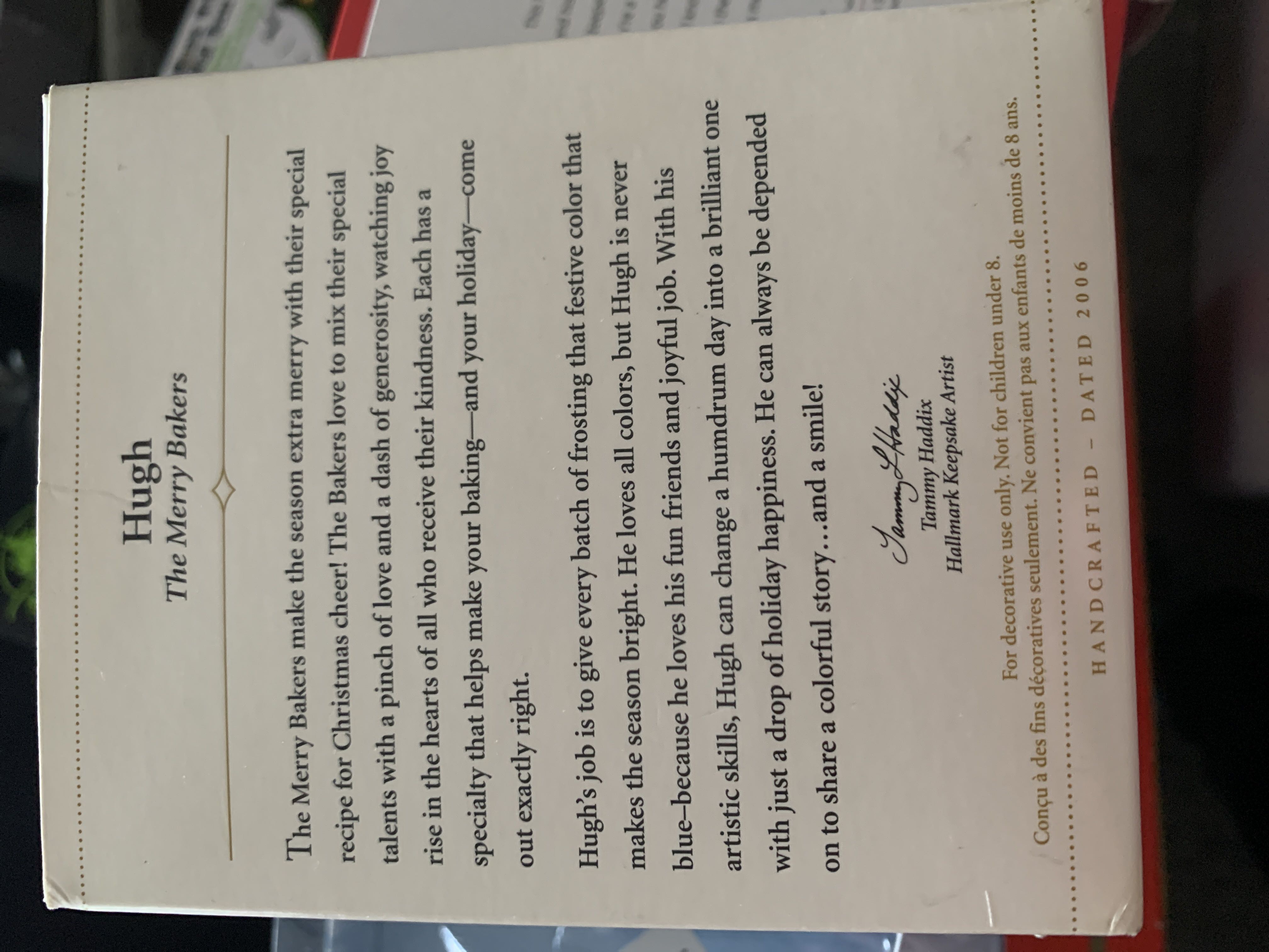 Hugh 2006 - Merry Bakers (The Merry Bakers) ornament collectible [Barcode 015012926576] - Main Image 2