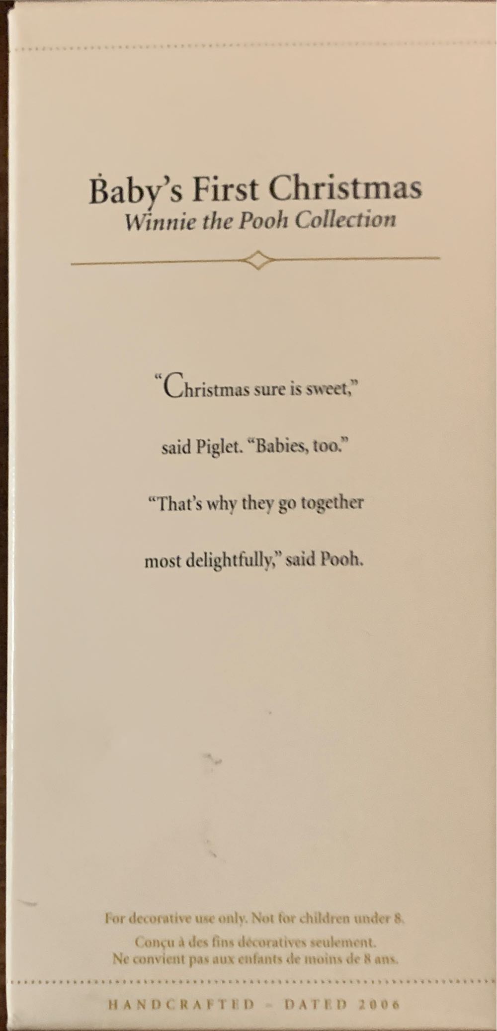 Baby’s First Christmas - Disney Winnie The Pooh ornament collectible [Barcode 015012926637] - Main Image 2