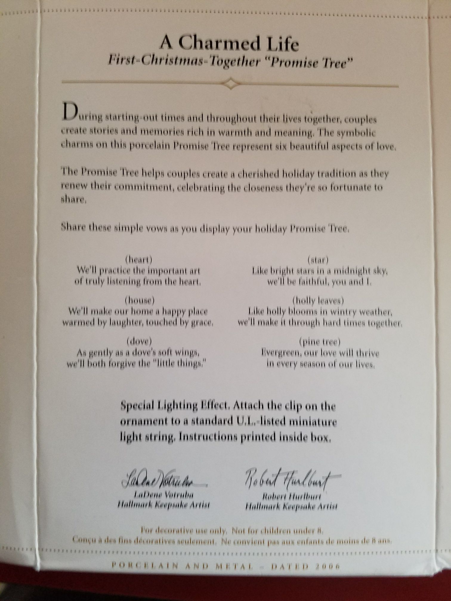 A Charmed Life - A Promise Tree  (First Christmas) ornament collectible [Barcode 015012929409] - Main Image 2