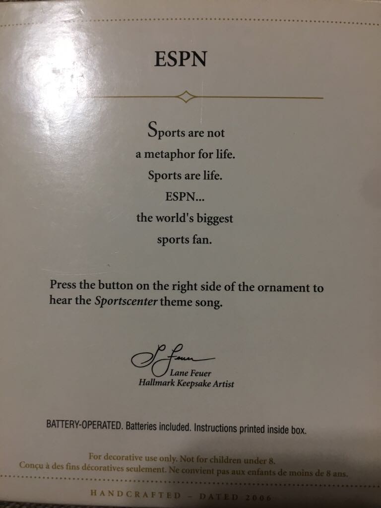 ESPN - Magic Sound (Sports) ornament collectible [Barcode 015012934786] - Main Image 2