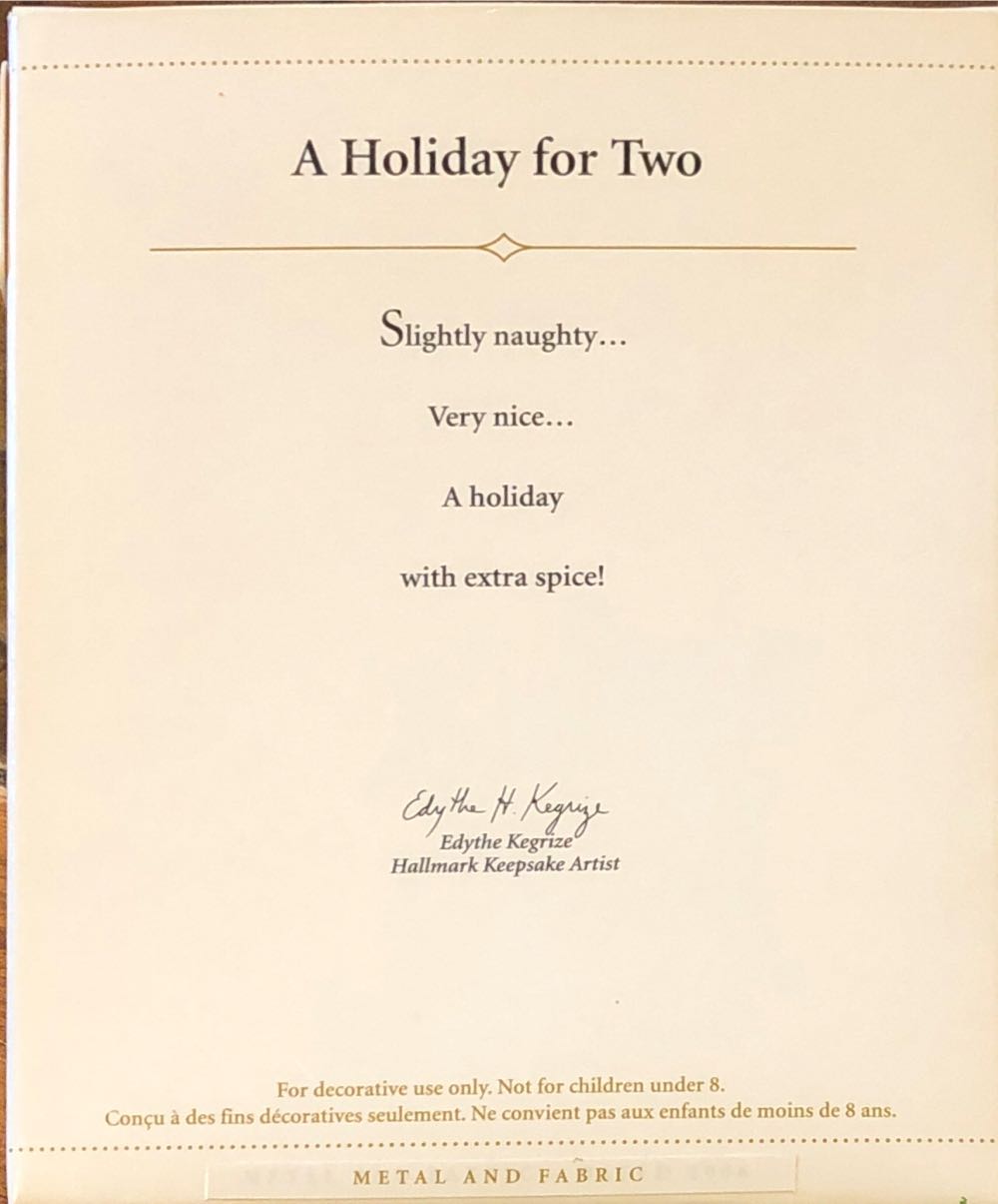 Holiday For Two, A - Holiday Barbie (Santa Clothes, Mrs. Claus Clothes) ornament collectible [Barcode 015012938258] - Main Image 3