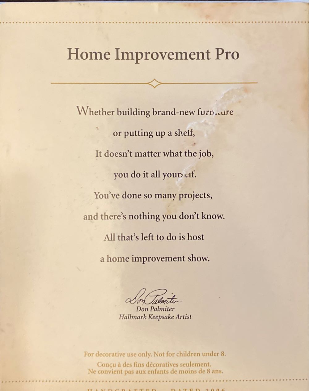 Home Improvement Pro - Whimsy (Christmas Ornament) ornament collectible [Barcode 015012939415] - Main Image 3