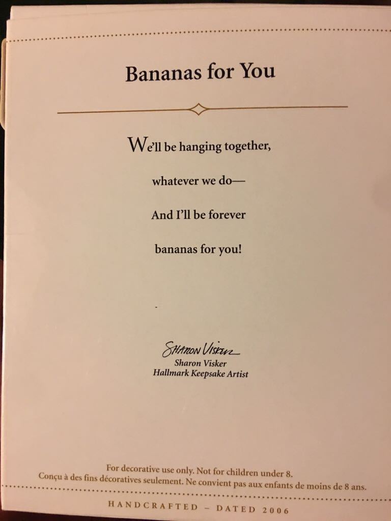 Bananas for you  (Games, Monkey) ornament collectible [Barcode 015012939446] - Main Image 2