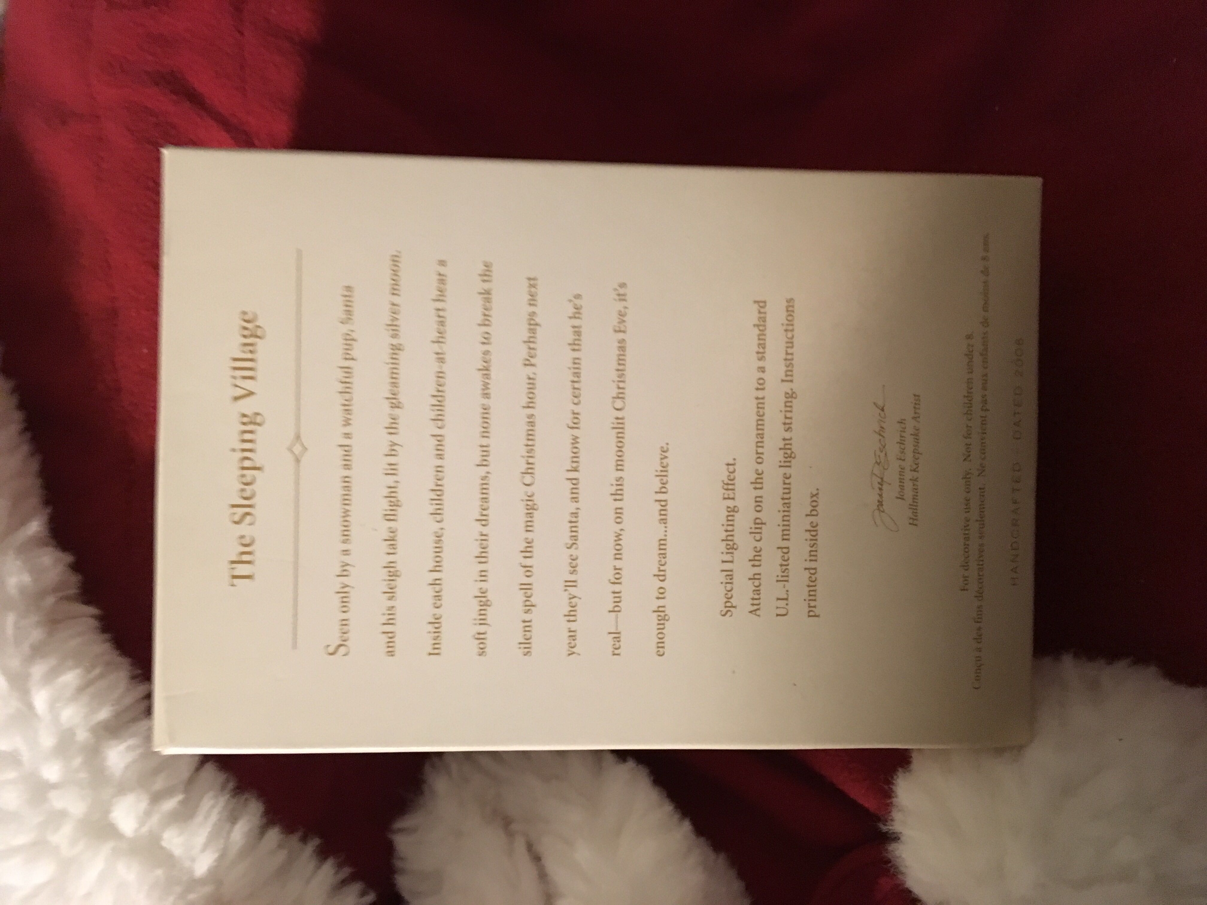 The Sleeping Village  - Misc (Santa’s Ride) ornament collectible [Barcode 015012939460] - Main Image 2