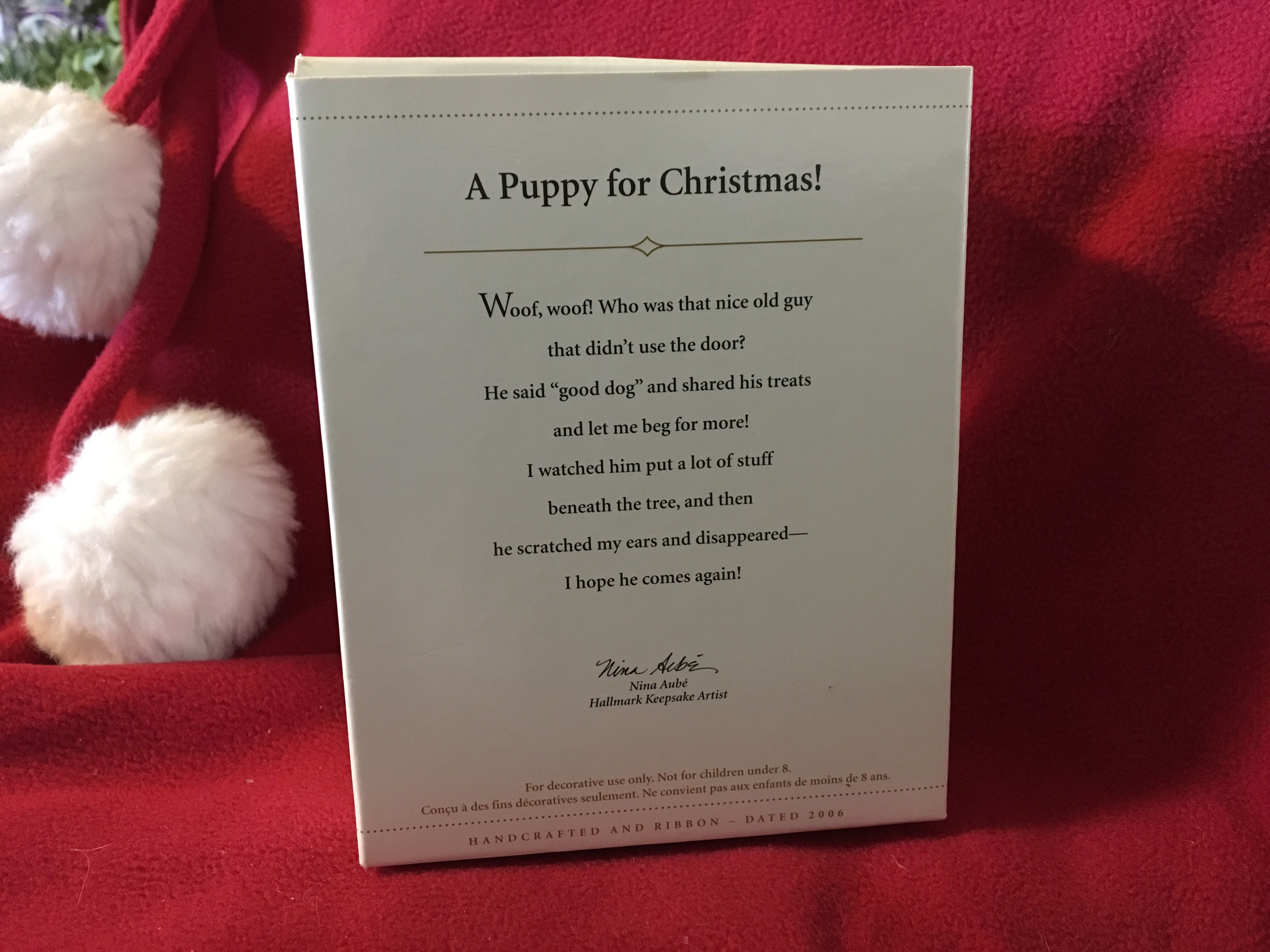 A Puppy For Christmas! - Puppy (Dogs) ornament collectible [Barcode 015012941890] - Main Image 2