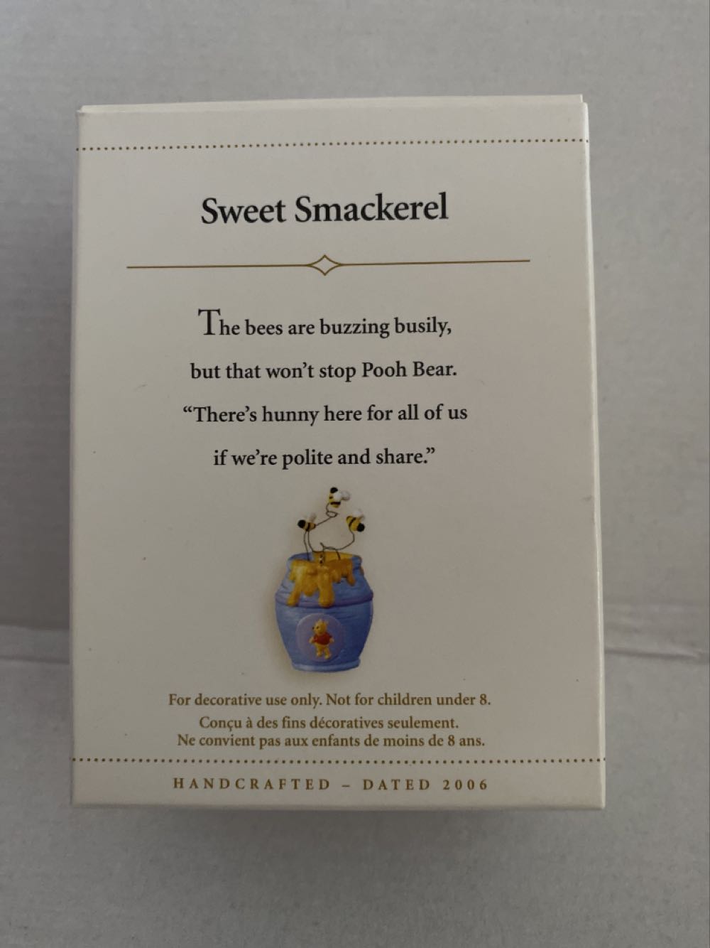 Sweet Smackerel  - Disney (Winnie the Pooh) ornament collectible [Barcode 015012949599] - Main Image 2