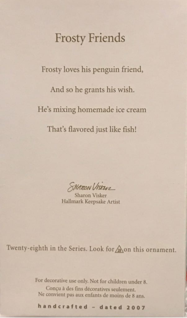 Frosty Friends - Frosty Friends (Frosty Friends) ornament collectible [Barcode 015012975345] - Main Image 2