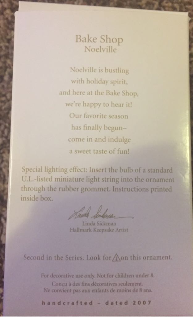 Noelville: 02: Bake Shop - Noelville (Noelville) ornament collectible [Barcode 015012975413] - Main Image 2