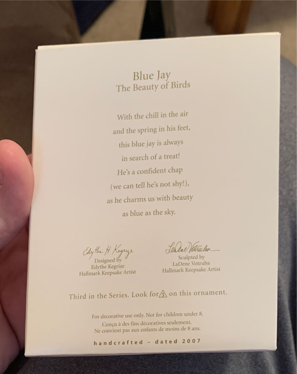 Beauty of Birds #3 Blue Jay - The Beauty Of Birds (Birds) ornament collectible [Barcode 015012975956] - Main Image 2