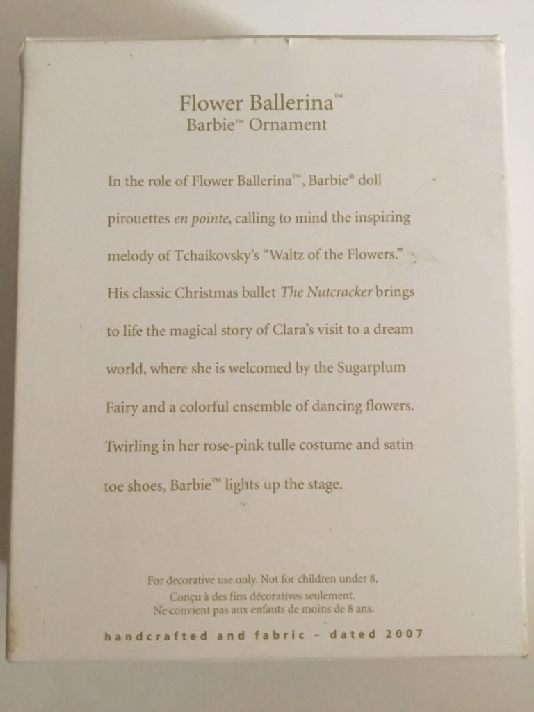Flower Ballerina - Barbie (Barbie) ornament collectible [Barcode 015012977547] - Main Image 2