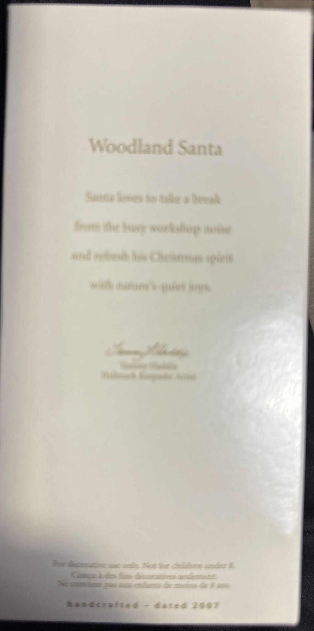 Santa Woodland Santa - Santa (Christmas Ornament) ornament collectible [Barcode 015012977646] - Main Image 2