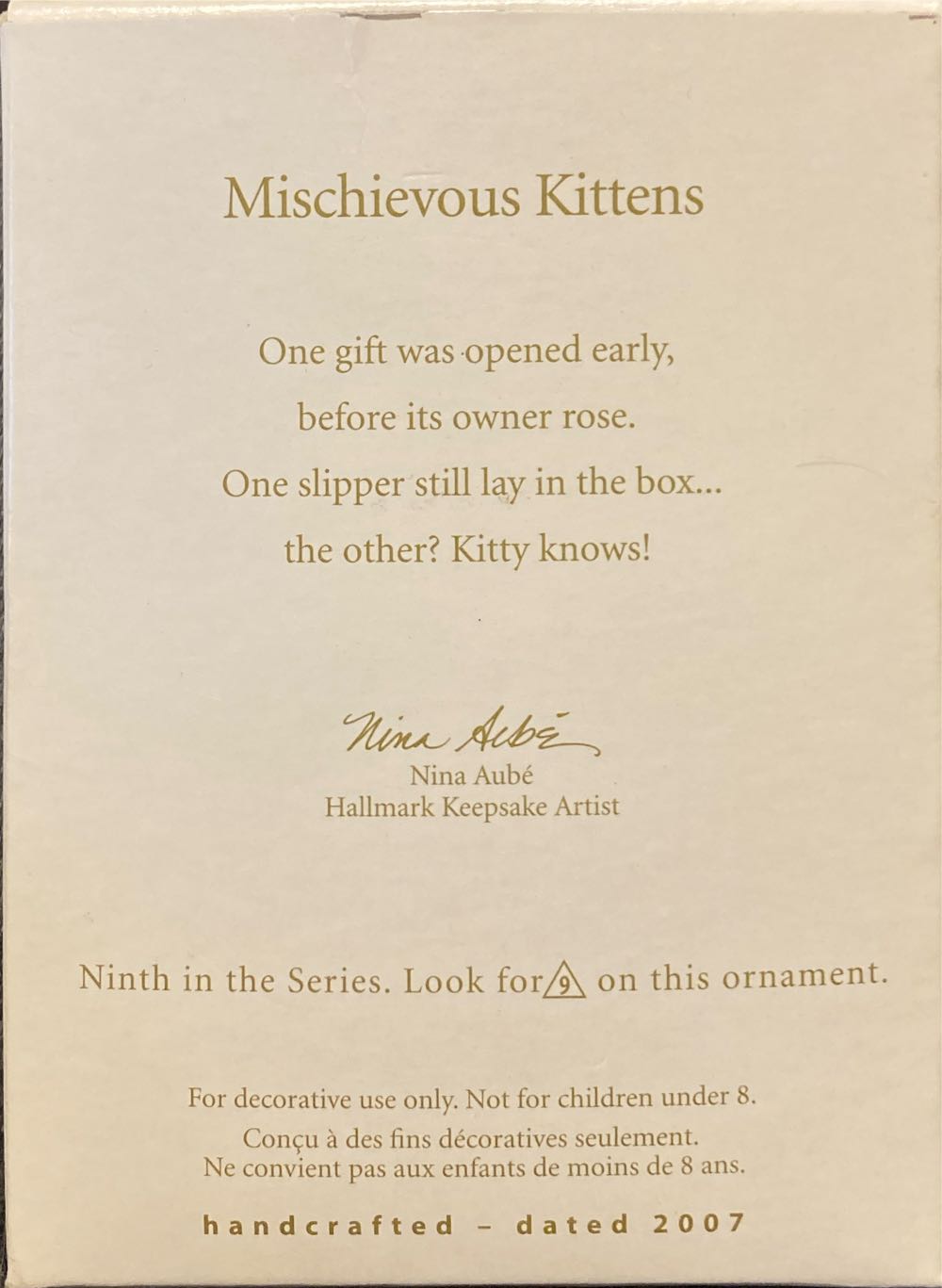 Mischievous Kittens: Kitten with Toys in Bed - Mischievous Kittens (Cat) ornament collectible [Barcode 015012979015] - Main Image 4
