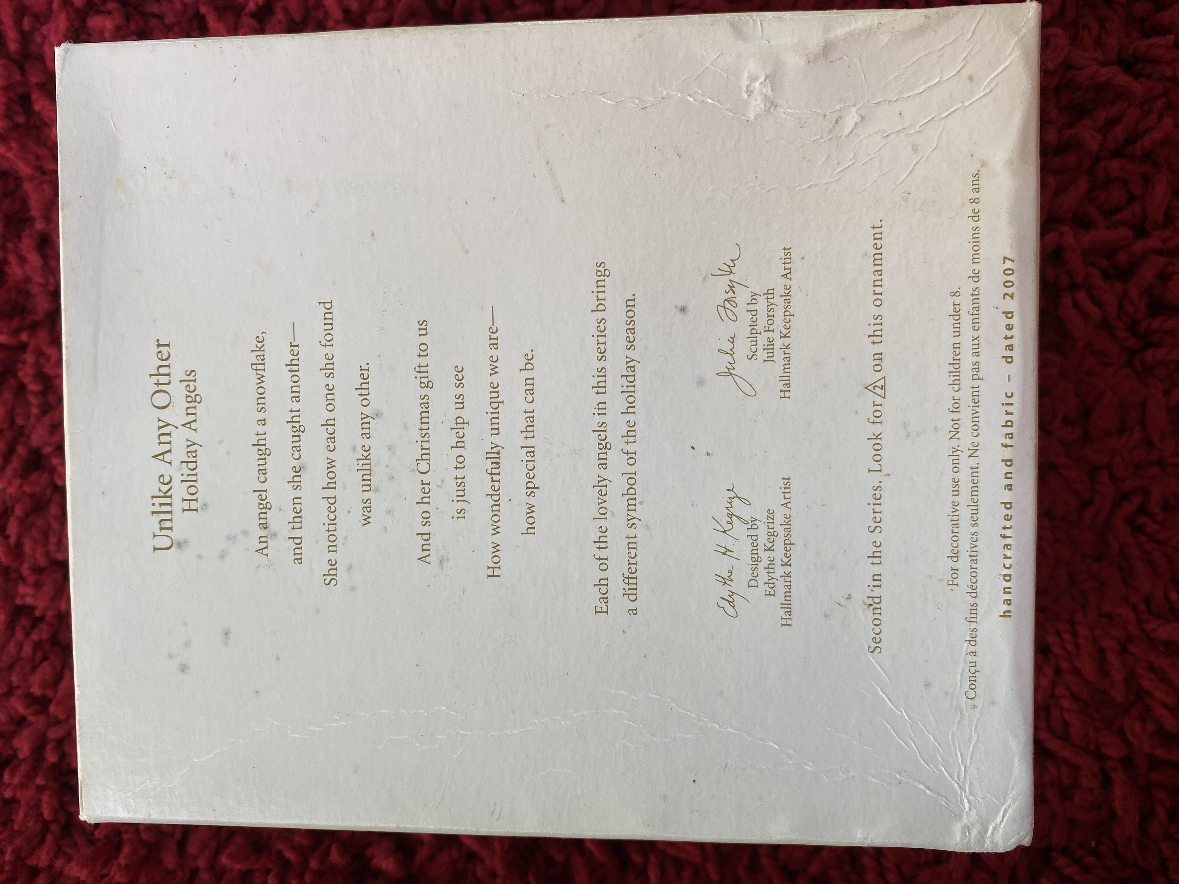 Holiday Angels 2 - Unlike Any Other - Holiday Angels (Angels) ornament collectible [Barcode 015012980936] - Main Image 2