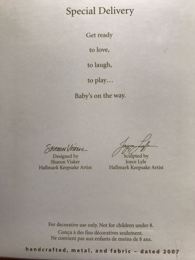 Special Delivery  ornament collectible [Barcode 015012982107] - Main Image 2