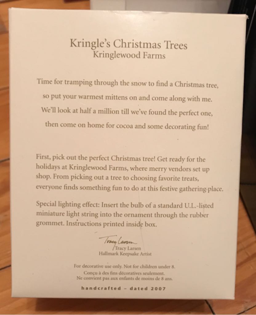 Kringle’s Christmas Trees - Kringlewood Farms ornament collectible [Barcode 015012982121] - Main Image 2