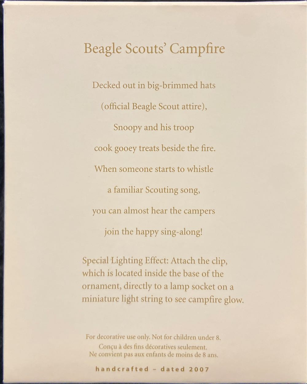 Beagle Scouts Campfire - Snoopy And The Beagle Scouts (Peanuts) ornament collectible [Barcode 015012984675] - Main Image 2