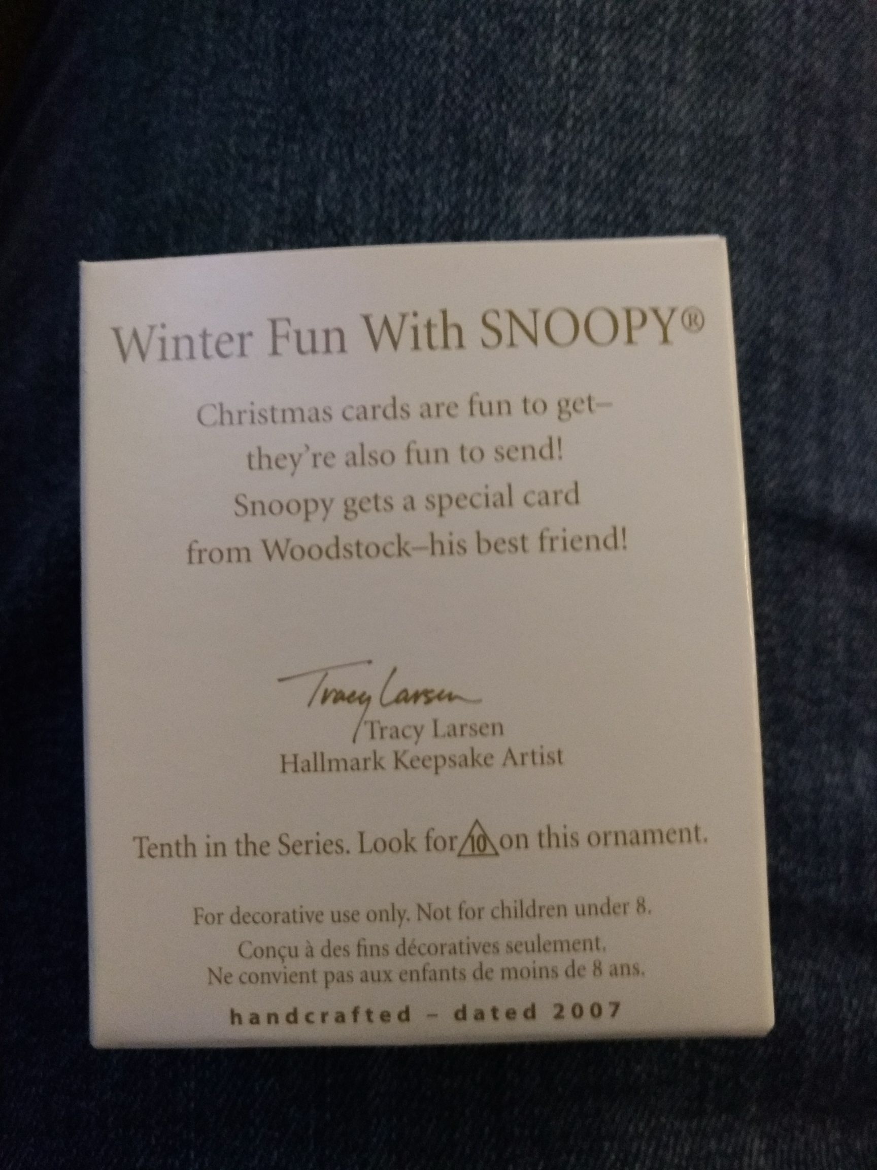 #10 Winter Fun With Snoopy - Winter Fun With Snoopy (Peanuts Miniature) ornament collectible [Barcode 015012984705] - Main Image 2