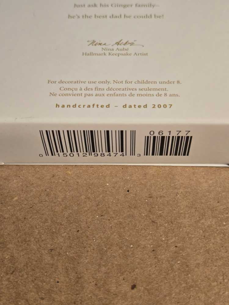 Dad 2007  (Family) ornament collectible [Barcode 015012984743] - Main Image 3