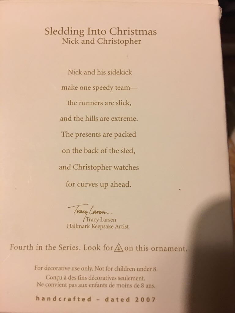 Nick & Christopher #4 Sledding into Christmas 🐶 - Nick and Christopher (Nick and Christopher) ornament collectible [Barcode 015012985085] - Main Image 2