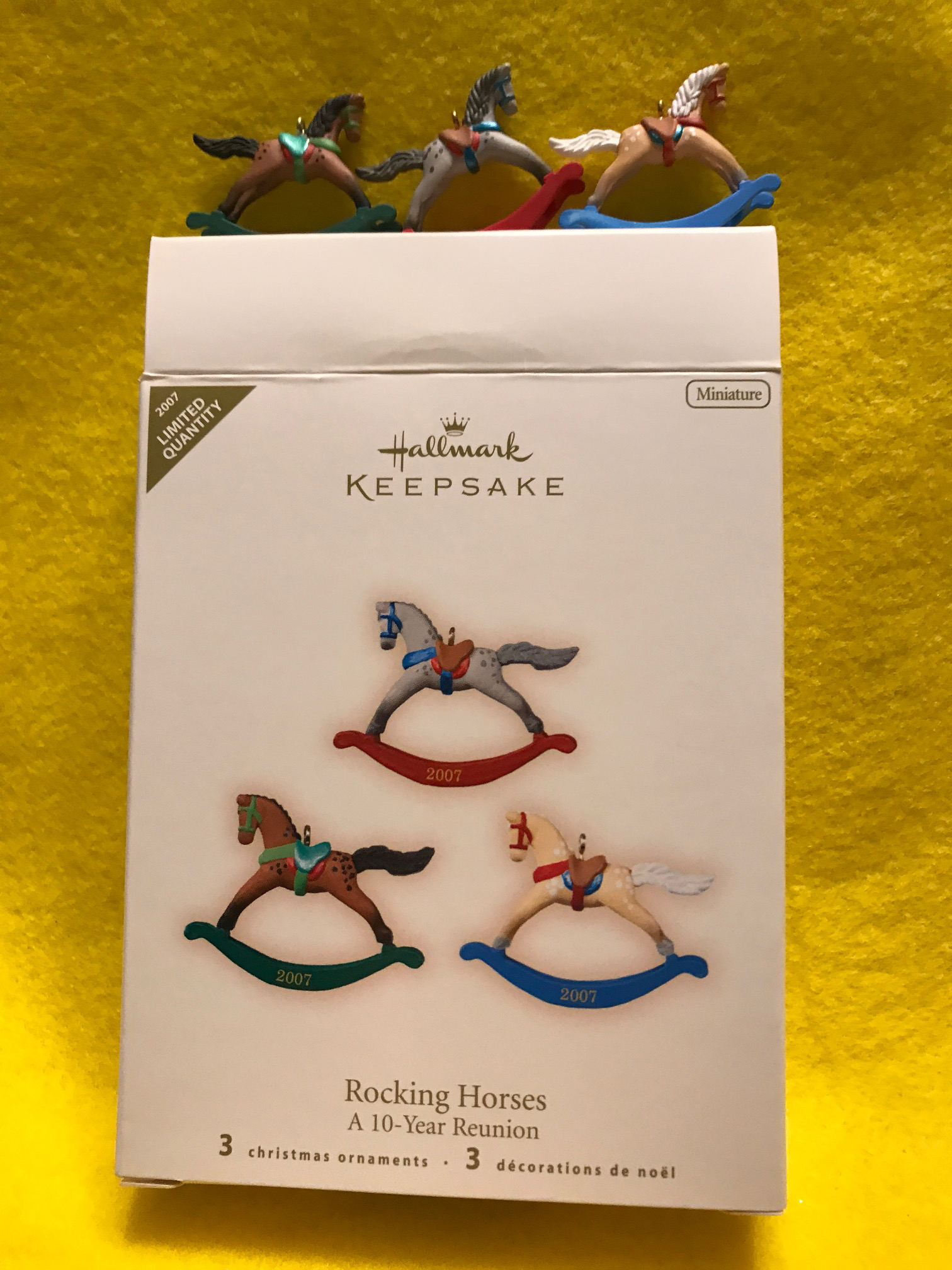Miniature Rocking Horses, 10-year Reunion Set Of 3 - Rocking Horse Minature (Rocking Horse, Mini) ornament collectible [Barcode 015012985122] - Main Image 4