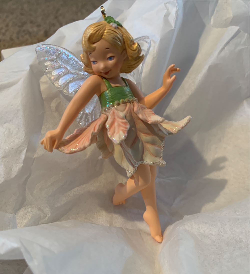 Poinsettia Fairy Limited Quantity Repaint - Fairy Messengers (Fairy) ornament collectible [Barcode 015012985146] - Main Image 3