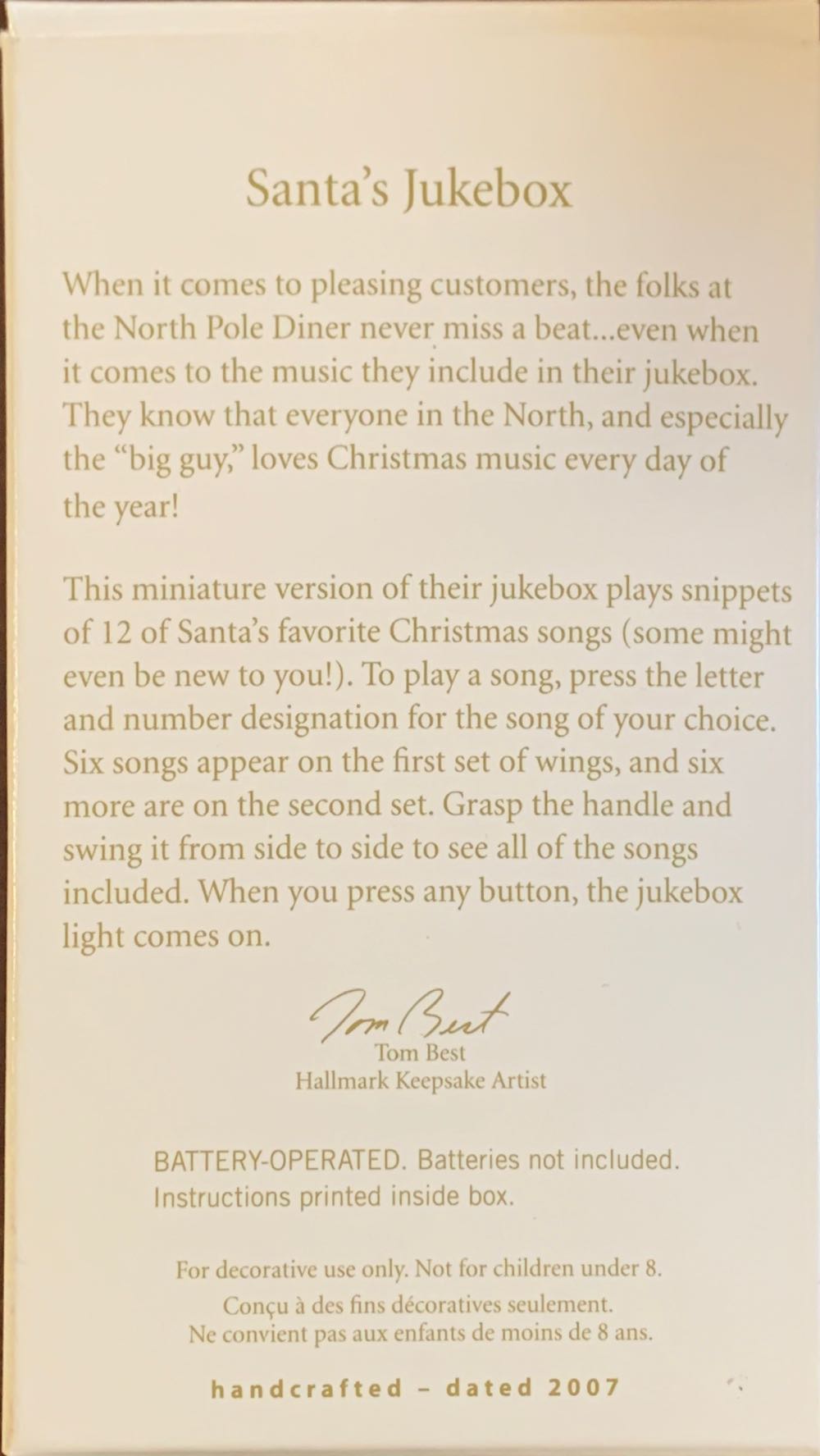 Santa’s Jukebox - Magic (Music) ornament collectible [Barcode 015012985191] - Main Image 2