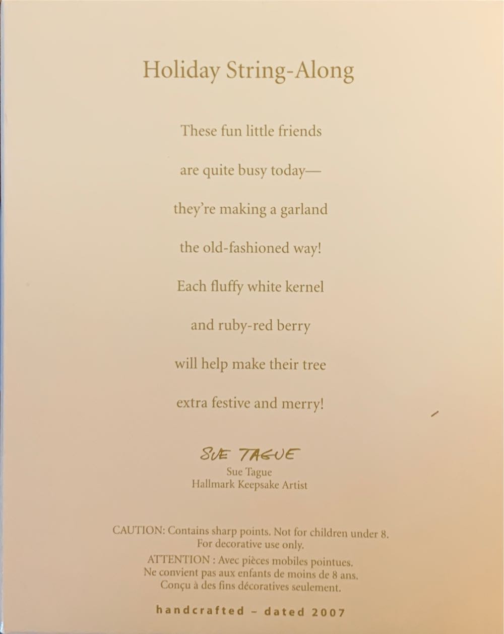 Holiday String-Along  (food) ornament collectible [Barcode 015012985498] - Main Image 2