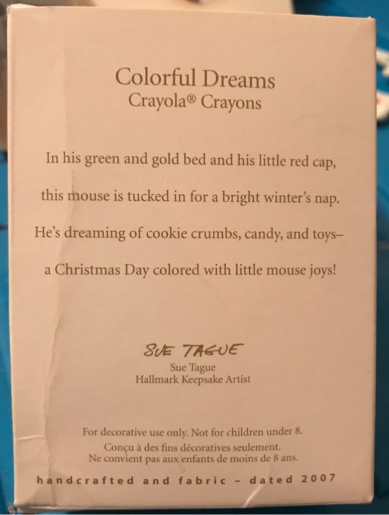 Colorful Dreams - Crayola Crayons (Mouse) ornament collectible [Barcode 015012985849] - Main Image 2
