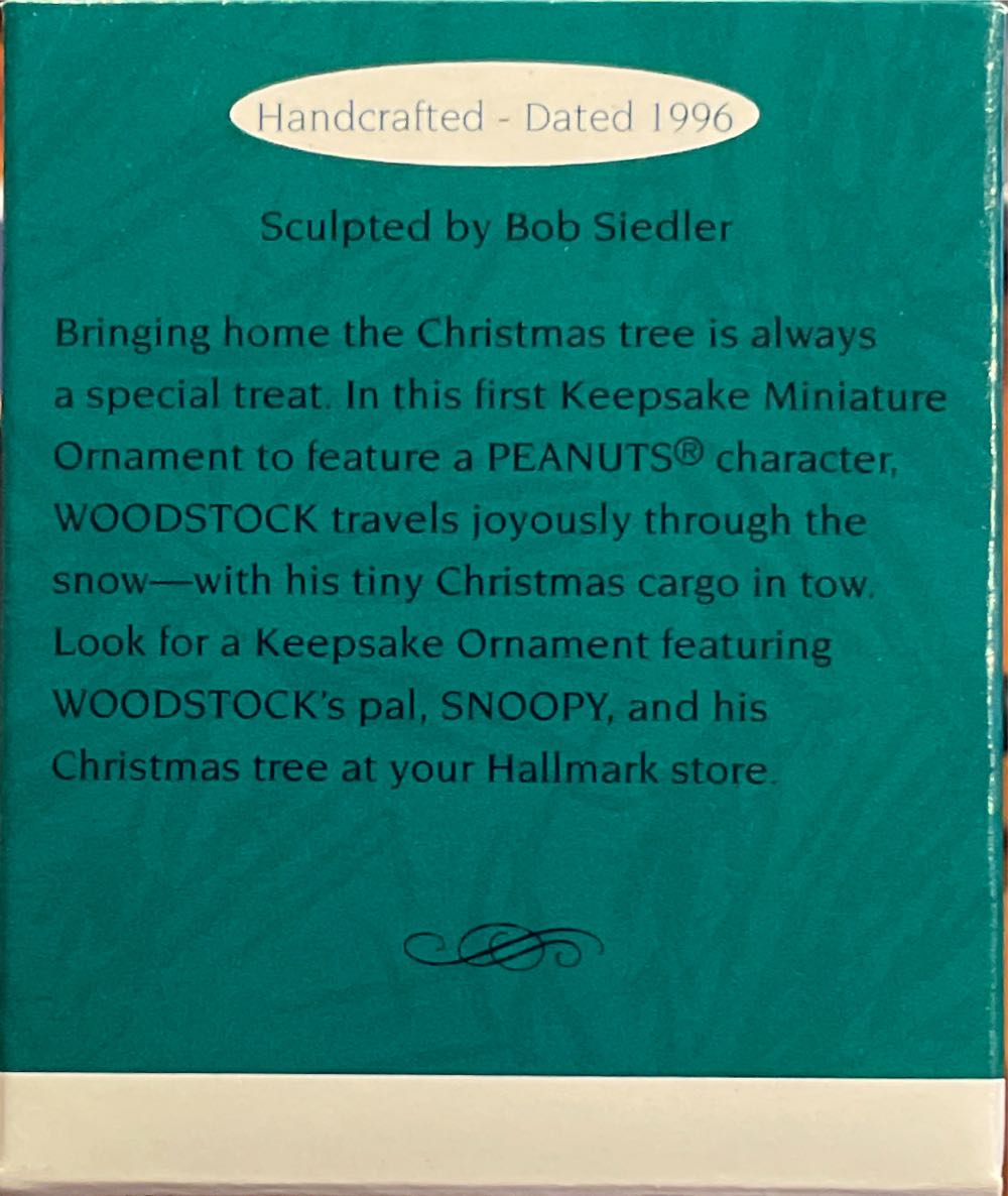 Peanuts A Tree for Woodstock - Winter Fun With Snoopy (Miniature) ornament collectible [Barcode 015012176452] - Main Image 3