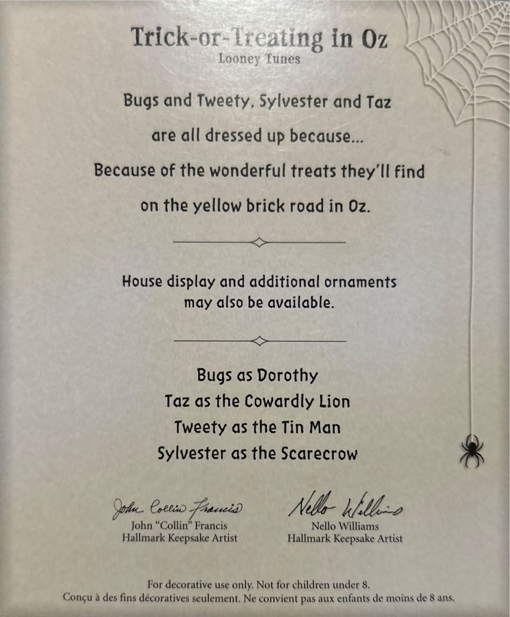 Looney Tunes: Trick-Or-Treating In Oz - Looney Tunes (Halloween) ornament collectible [Barcode 015012992892] - Main Image 2