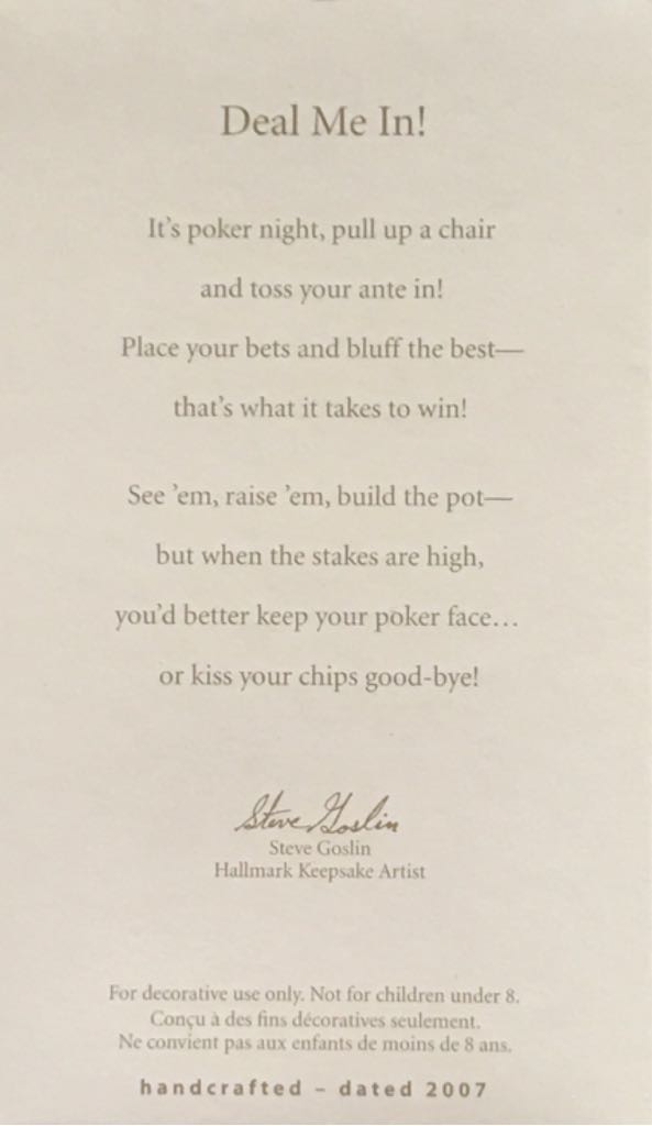 Deal Me In! - Cards (Sports) ornament collectible [Barcode 015012993059] - Main Image 2