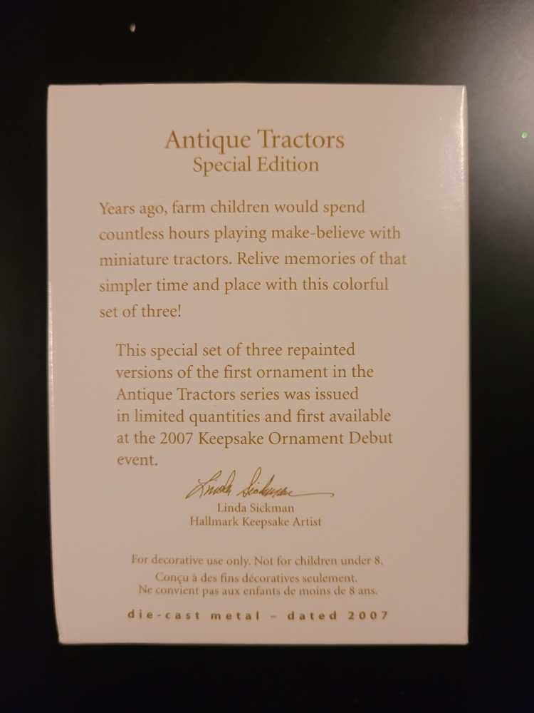 Antique Tractors - Miniature Antique Tractors Series (Antique Tractors) ornament collectible [Barcode 015012996111] - Main Image 2