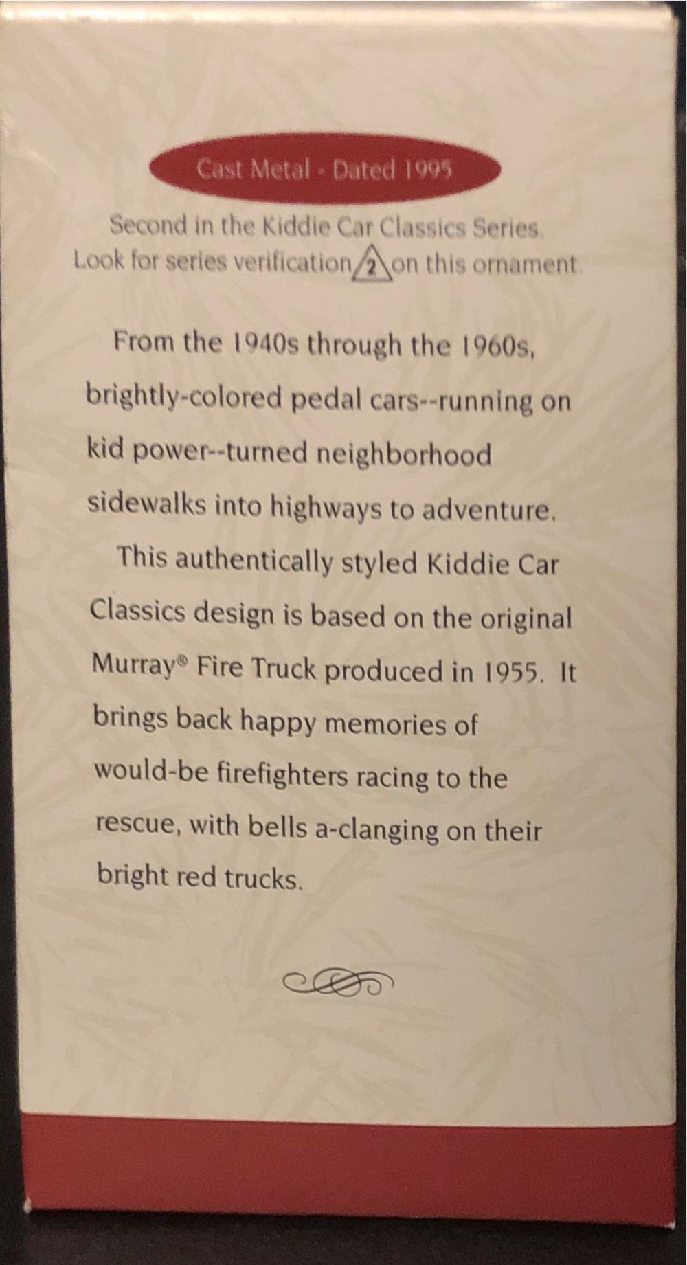 Murray Fire Truck - 2 - Kiddie Car Classics (Kiddie Car Classics) ornament collectible [Barcode 015012176612] - Main Image 2