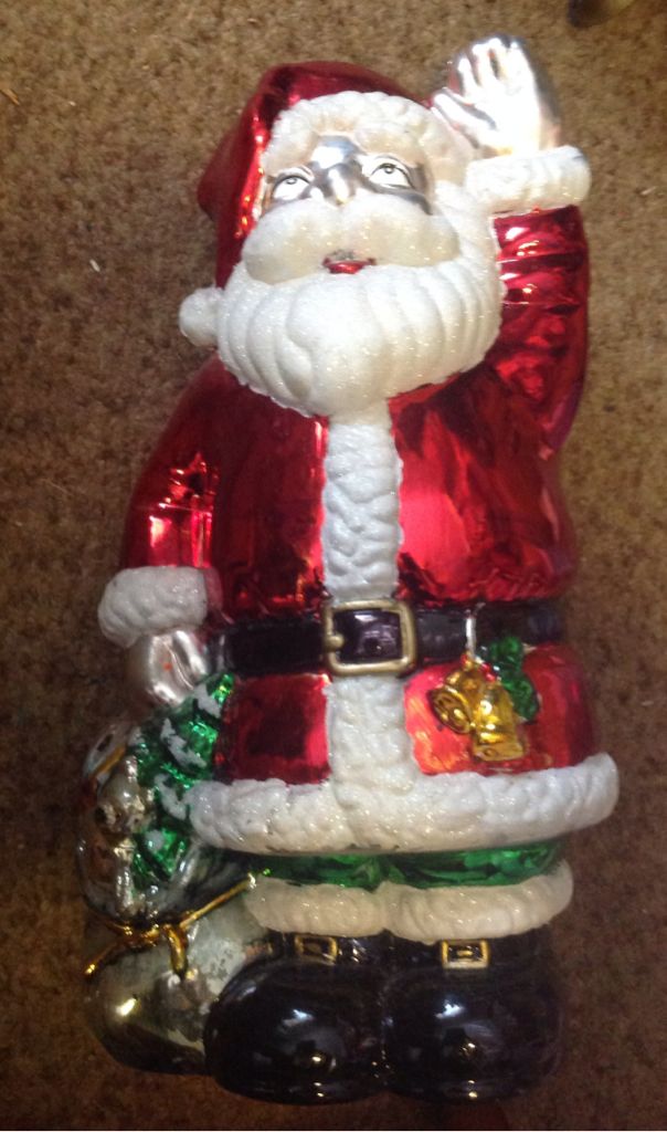 Shatterproof Santa  ornament collectible [Barcode 020972286844] - Main Image 2