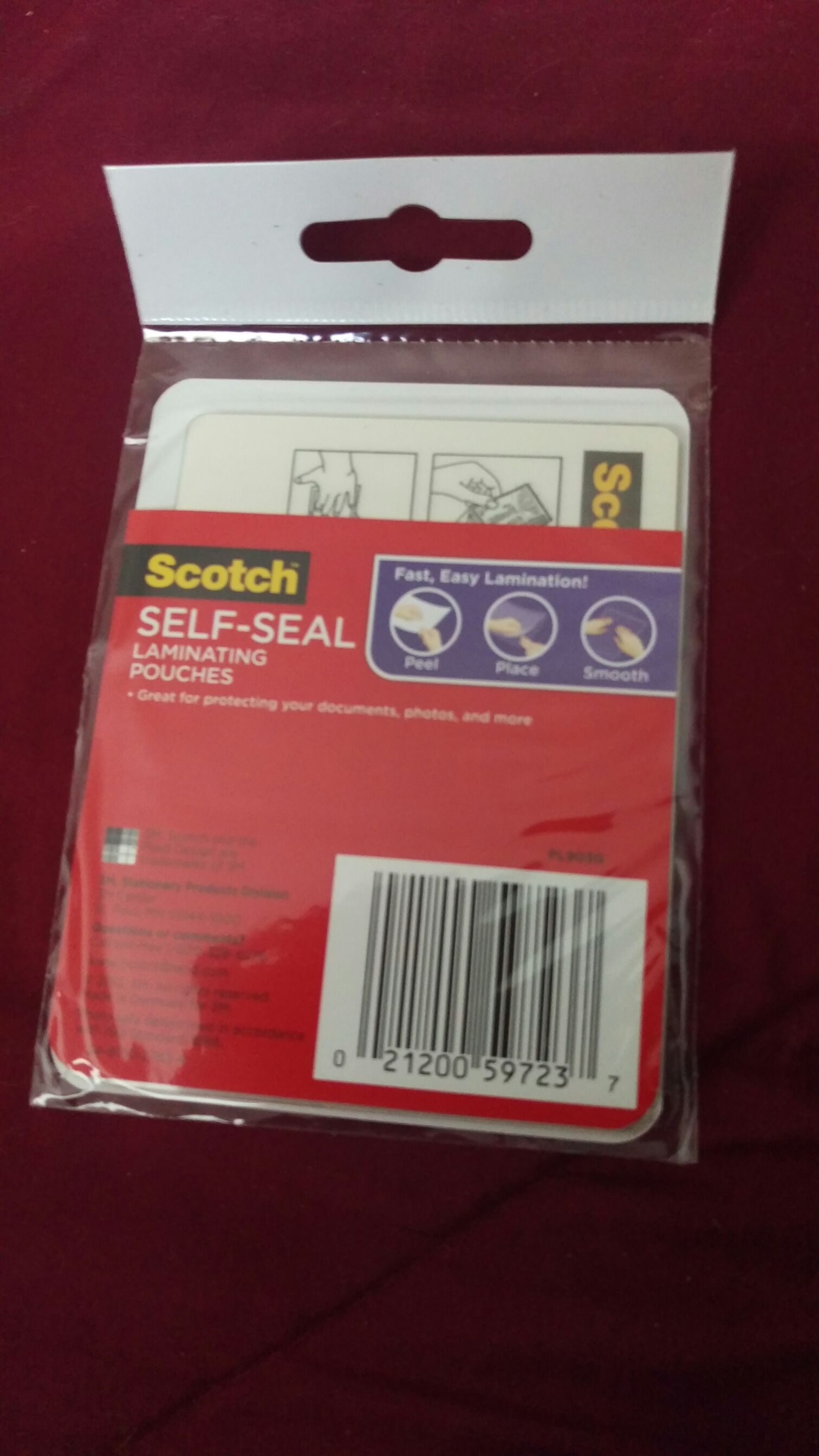 Self-Seal Laminated Pouches  (Stationary) ornament collectible [Barcode 021200597237] - Main Image 2