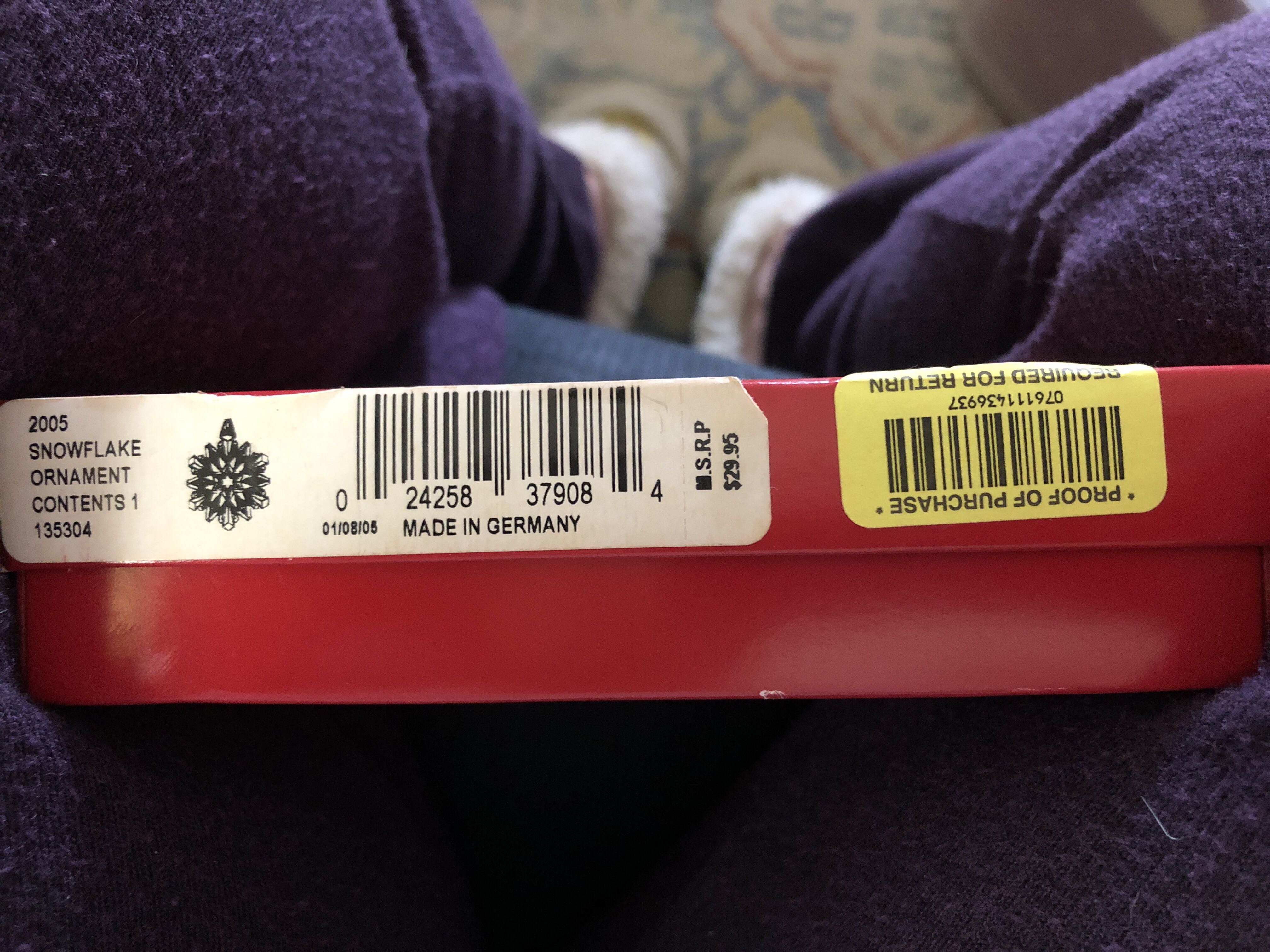 2005 Waterford Annual Snowflake - Marquis ornament collectible [Barcode 024258379084] - Main Image 2