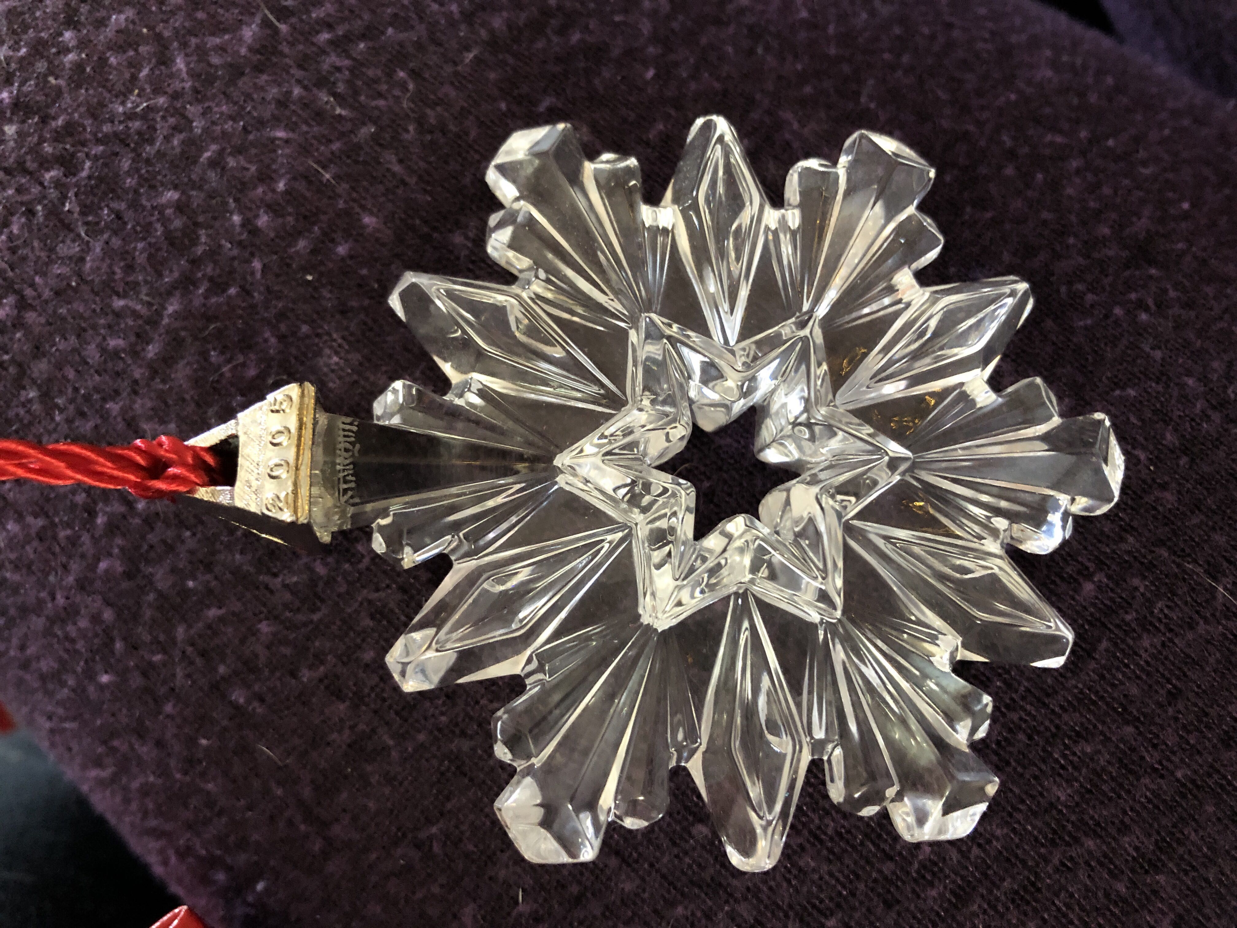2005 Waterford Annual Snowflake - Marquis ornament collectible [Barcode 024258379084] - Main Image 4