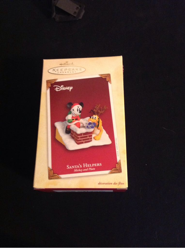 Santa’s Helpers   (Mickey and Pluto) ornament collectible [Barcode 034231000089] - Main Image 1