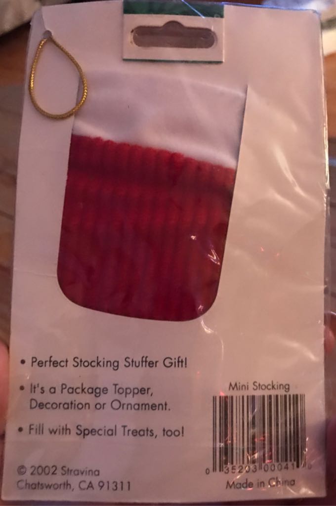 Personalized Stocking “PAIGE”  ornament collectible [Barcode 035203000410] - Main Image 2