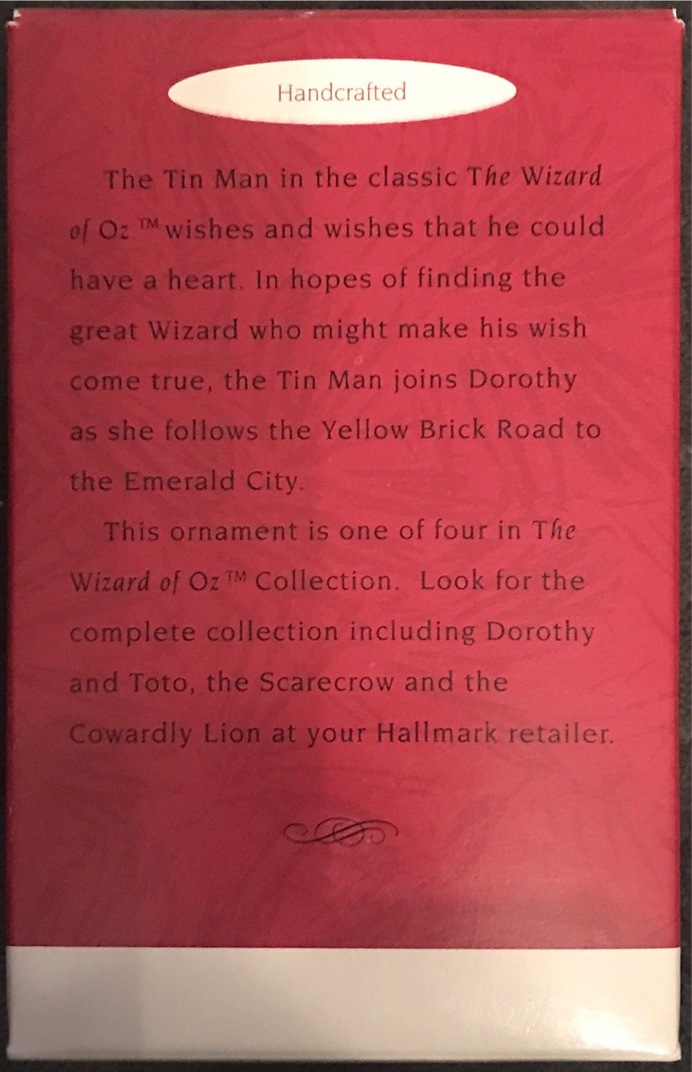 Oz - Tin Man: “The TIN MAN” - The Wizard of Oz - Off to See the Wizard (Hanging Ornament) ornament collectible [Barcode 015012180312] - Main Image 4