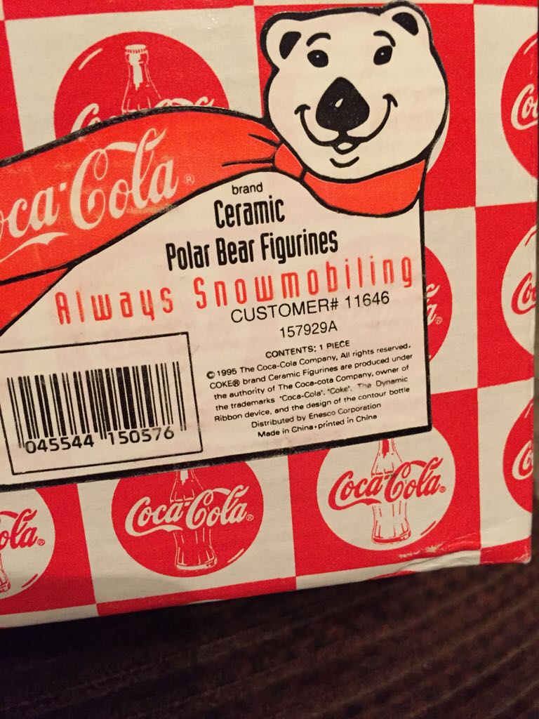 Always Snowmobling - Ceramic Polar Bear Figurines ornament collectible [Barcode 045544150576] - Main Image 2