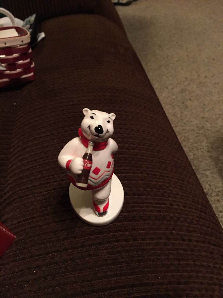 Always Ice Skating - Ceramic Polar Bear Figurines ornament collectible [Barcode 045544150590] - Main Image 1