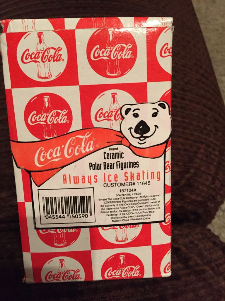 Always Ice Skating - Ceramic Polar Bear Figurines ornament collectible [Barcode 045544150590] - Main Image 2