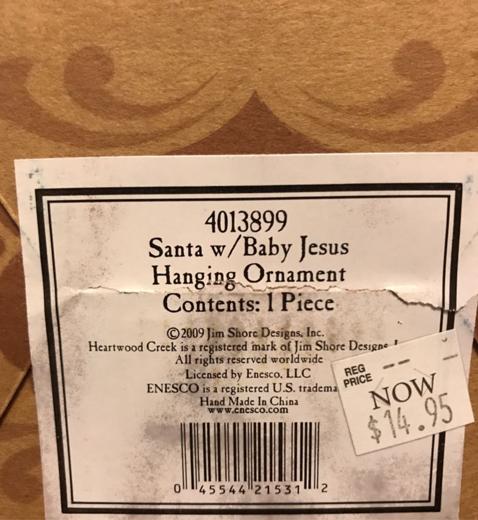 Sands With Baby Jesus - Jim Shore Heartwood Creek ornament collectible [Barcode 045544215312] - Main Image 1