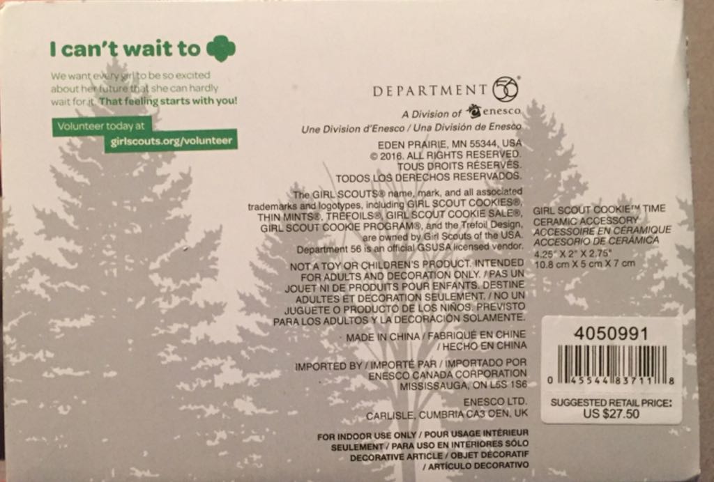 Girl Scouts - Original Snow Village ornament collectible [Barcode 045544837118] - Main Image 2